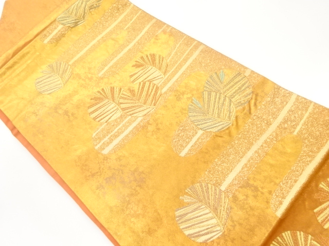 引箔松にヱ霞模様織出し名古屋帯